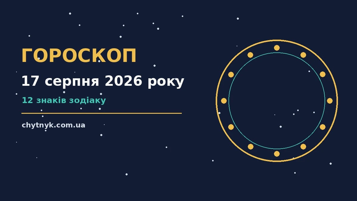 Гороскоп на 17 серпня 2026 року — практичний прогноз для всіх знаків зодіаку