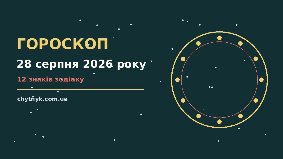 Зоряне небо над міським краєвидом у передвечірніх відтінках як символ астрологічного прогнозу на 28 серпня 2026 року