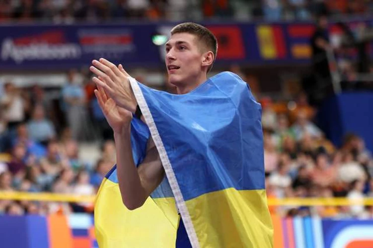 Олег Дорощук, український стрибун у висоту, після фіналу чемпіонату Європи-2026 з легкої атлетики в Бірмінгемі