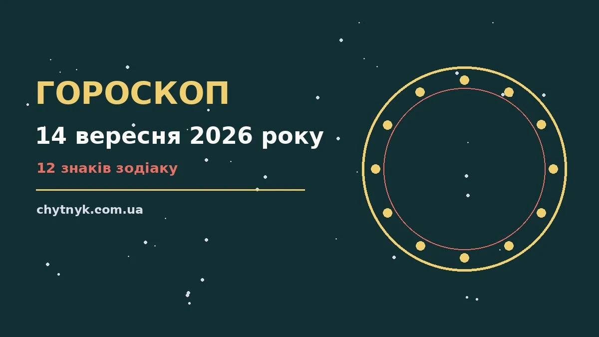 Зоряний гороскоп на 14 вересня 2026 року, символічне зображення нічного неба у понеділок