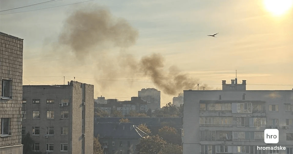 Задимлення у Солом'янському районі Києва після вечірньої атаки рф 7 жовтня 2026 року
